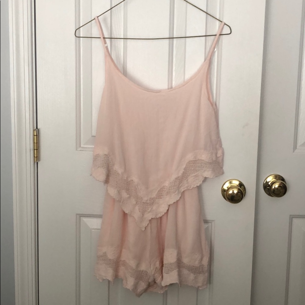 Light Pink Boho Romper
